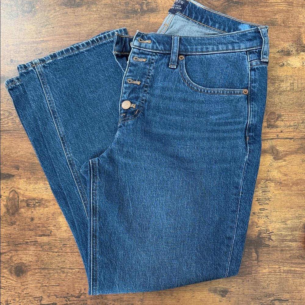J. Crew mid-rise flare crop Jeans